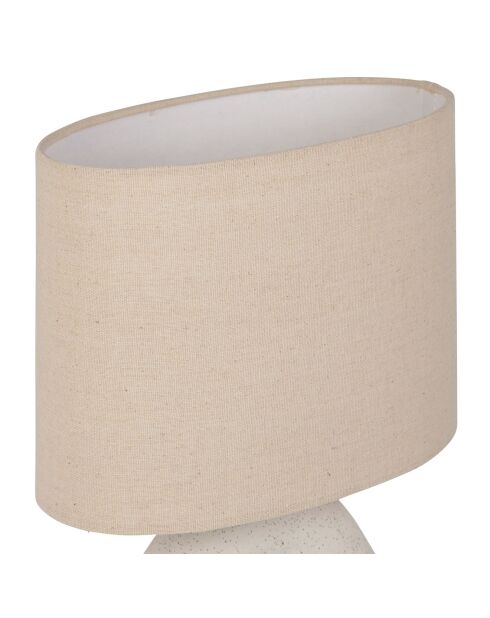 Lampe Arty blanc/écru - 19-23x13x38 cm