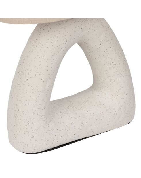 Lampe Arty blanc/écru - 19-23x13x38 cm