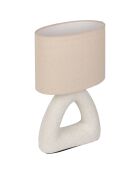 Lampe Arty blanc/écru - 19-23x13x38 cm