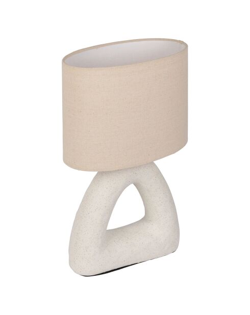 Lampe Arty blanc/écru - 19-23x13x38 cm