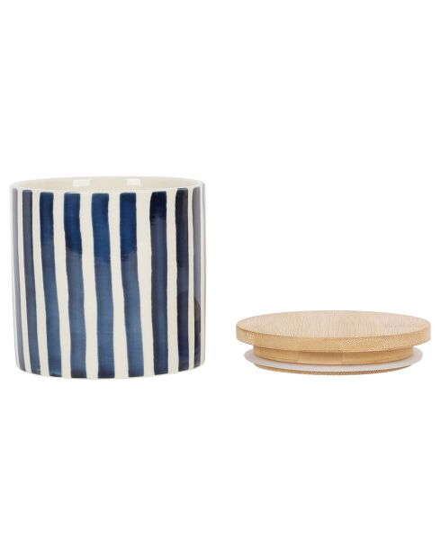 2 Pots avec couvercle Blue sand bleu/beige
