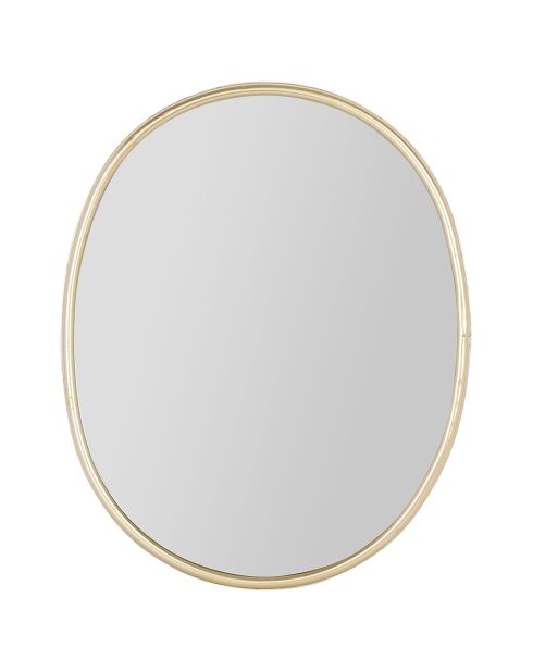 Miroir ovale Ilena doré  - 50x42 cm