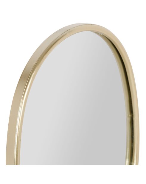 Miroir ovale Ilena doré  - 50x42 cm
