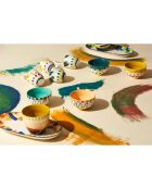 2 Plats ovale Belle vie multicolore  - 31x15.5 cm