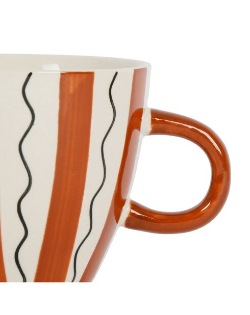 3 Tasses déjeuner Maderia terracotta  - 60cl