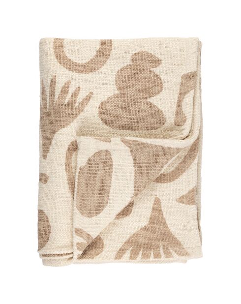 Plaid Minimal écru/beige - 170x130 cm