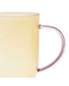 4 funky gelb/rosa Teetassen - 40 cl