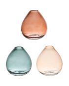 3 Vases cyrius multicolores  - 13x11x13 cm