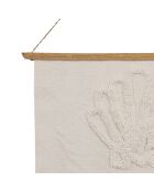Toile tuftée Blue sand écru  - 60x70 cm