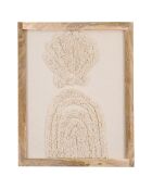 Cadre déco Coquille tuftée écru - 40x50 cm