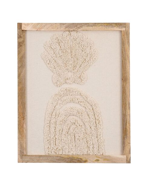 Cadre déco Coquille tuftée écru - 40x50 cm