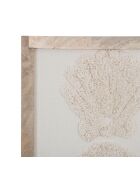 Cadre déco Coquille tuftée écru - 40x50 cm