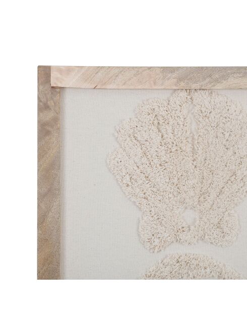 Cadre déco Coquille tuftée écru - 40x50 cm