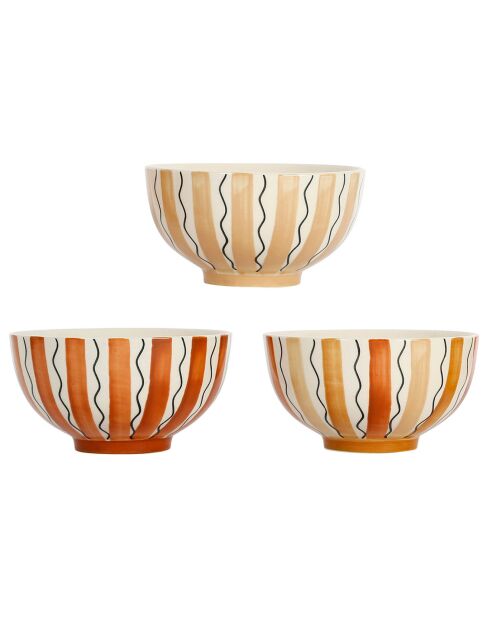 3 Bols Maderia terracotta  - 65cl