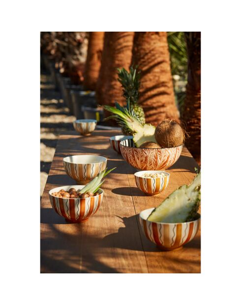 3 Bols Maderia terracotta  - 65cl