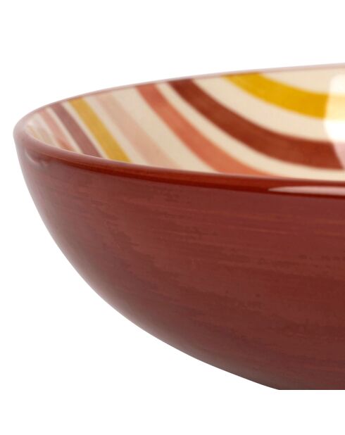 2 Saladiers Manarola grenat/moutarde - D.22x6 cm