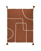Plaid tressé Organic terracotta  - 170x130 cm