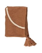 Plaid tressé Organic terracotta  - 170x130 cm
