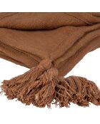 Plaid tressé Organic terracotta  - 170x130 cm