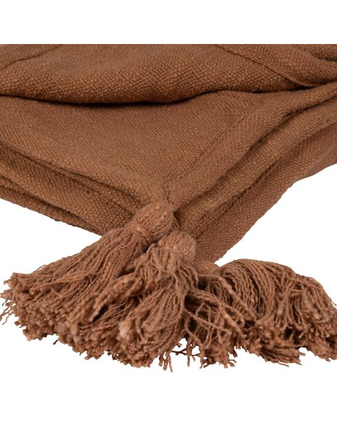 Plaid tressé Organic terracotta  - 170x130 cm