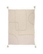Plaid tressé Organic écru  - 170x130 cm