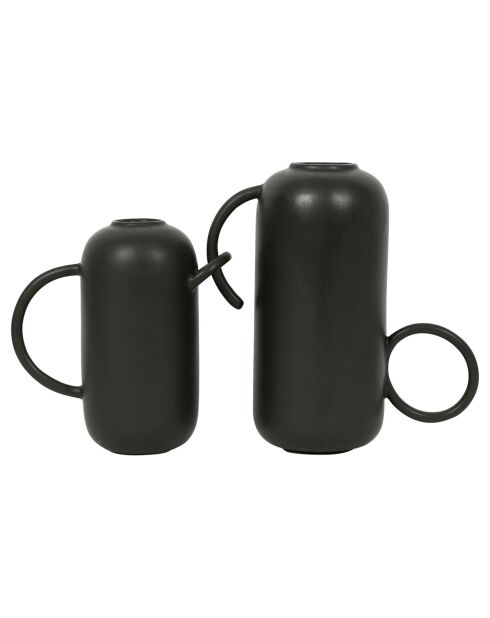 2 Vases en grèss Arty noirs