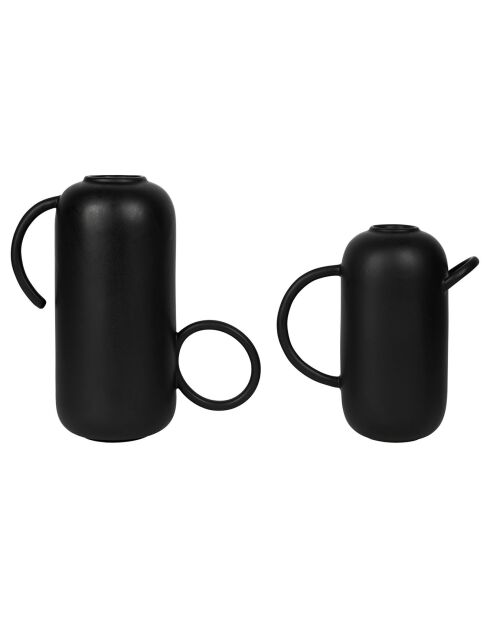 2 Vases en grèss Arty noirs