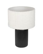 Lampe Minimal noir/écru  - D.14-28x41 cm