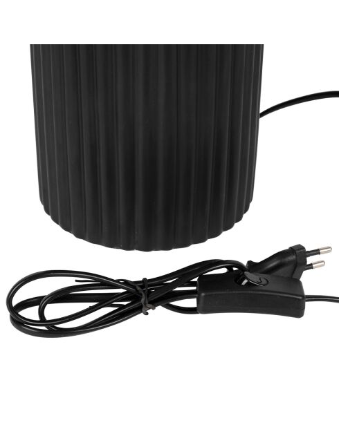 Lampe Minimal noir/écru  - D.14-28x41 cm