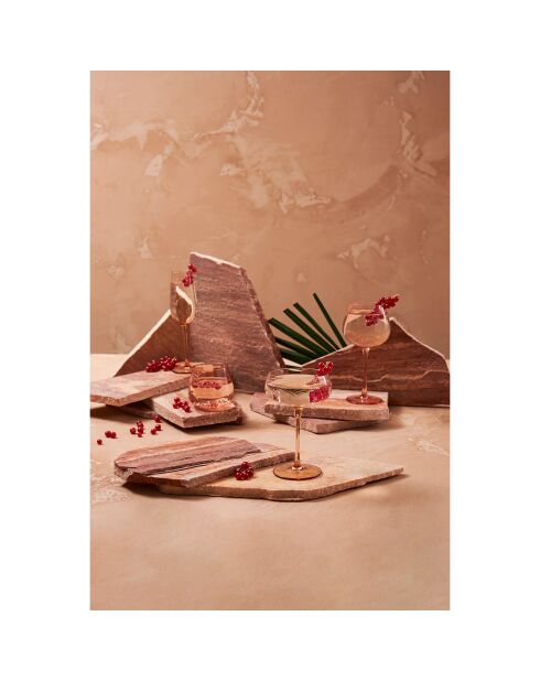 6 Flûtes Funky corail  - 25cl