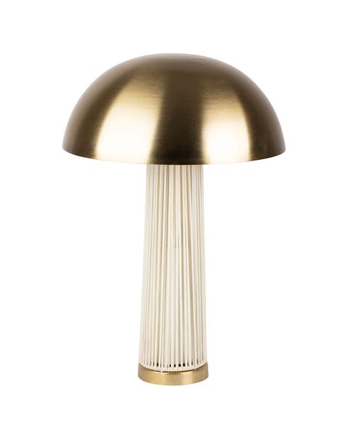 Lampe Champart blanc/doré  - D.13-40x58 cm