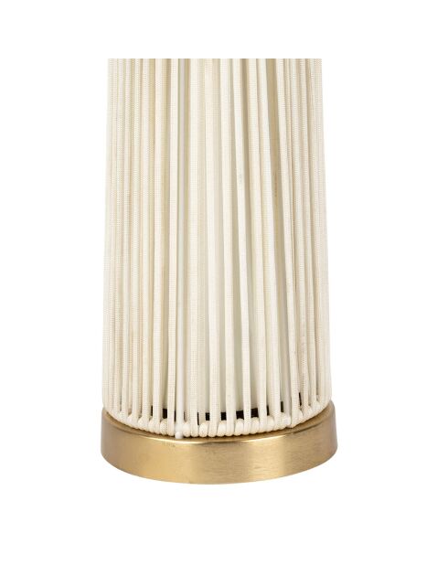 Lampe Champart blanc/doré  - D.13-40x58 cm