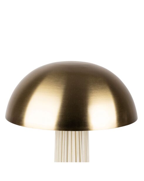 Lampe Champart blanc/doré  - D.13-40x58 cm