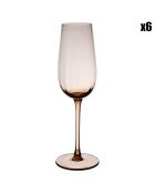 6 Flûtes Funky corail  - 25cl