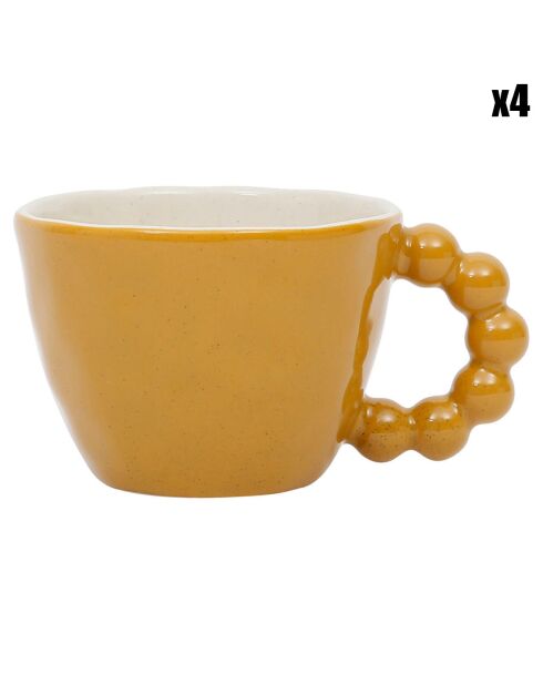 4 biologische mosterdtheekopjes - 25cl