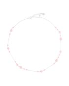 Collana in argento e calcedonio rosa