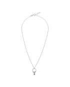Collier en Argent, Laiton & Calcédoine Chrysoprase verte