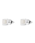 Boucles d'oreilles en Argent & Nacre blanche