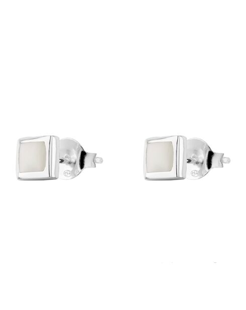 Boucles d'oreilles en Argent & Nacre blanche