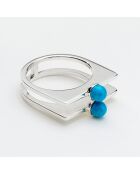 Bague en Argent & Howlite bleue