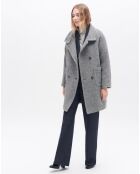 Manteau en Laine mélangée Genio gris moyen