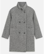 Manteau en Laine mélangée Genio gris moyen