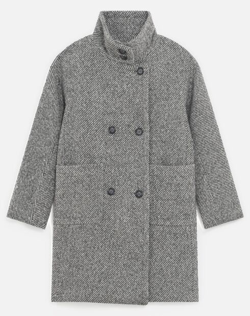 Manteau en Laine mélangée Genio gris moyen