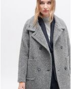 Manteau en Laine mélangée Genio gris moyen