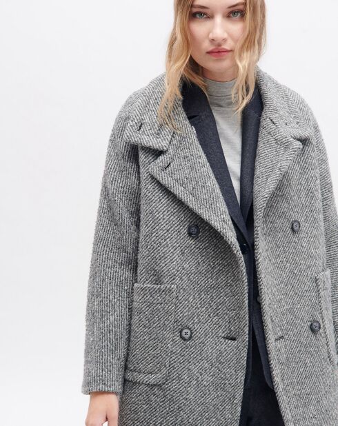 Manteau en Laine mélangée Genio gris moyen