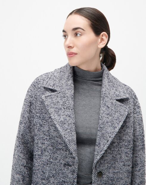 Manteau en Laine mélangée Gusto marine