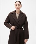 Manteau en Laine mélangée Gapitra marron foncé