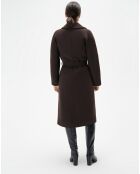 Manteau en Laine mélangée Gapitra marron foncé