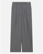 Pantalon large en Laine mélangée Padova gris moyen