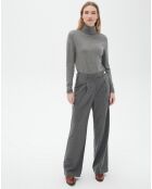 Pantalon large en Laine mélangée Padova gris moyen